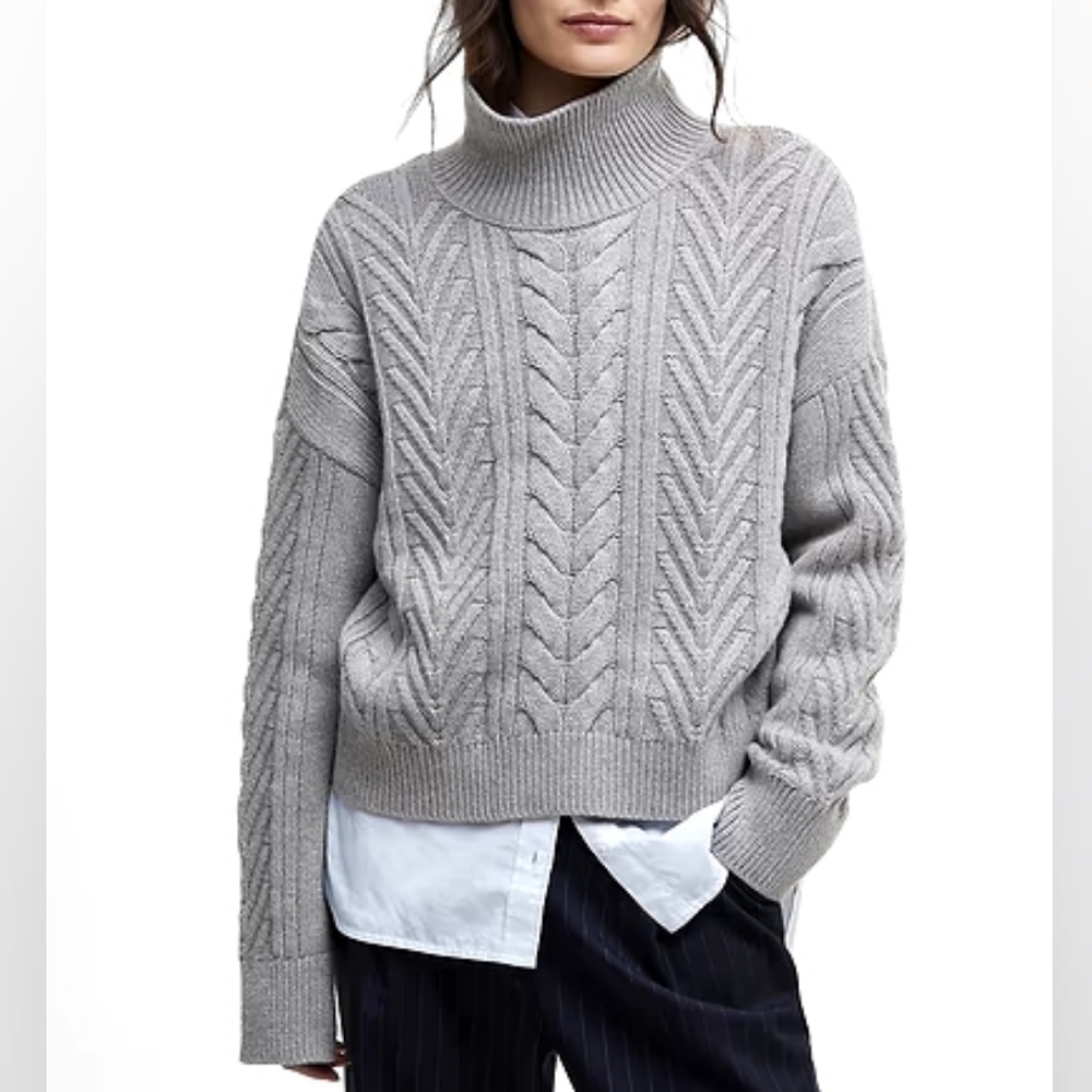 Barbour Beatrix Knitted Jumper - Grey Marl